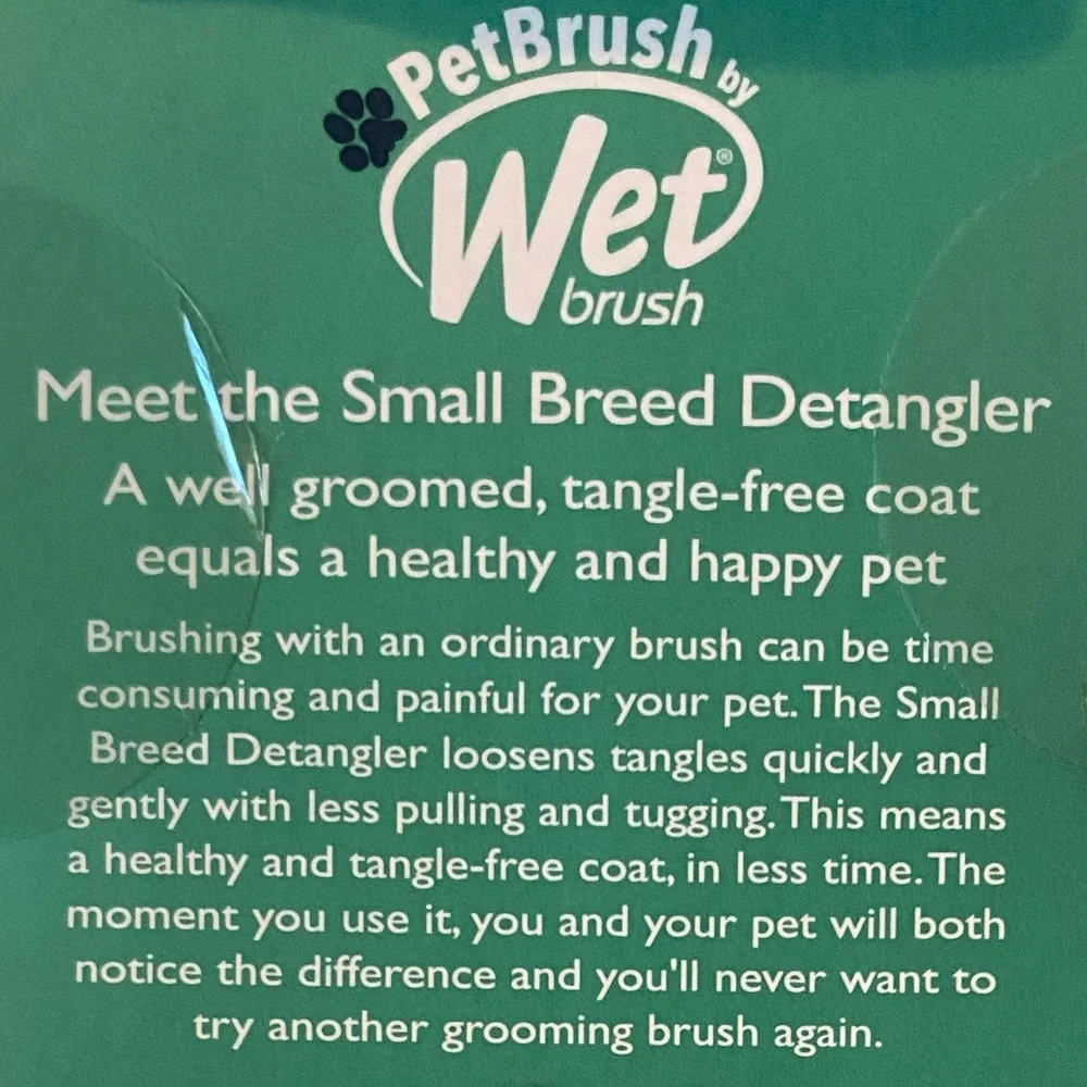 Detangler Brush For Small Breeds Of Dog - Brand: Wet Brush 🐕